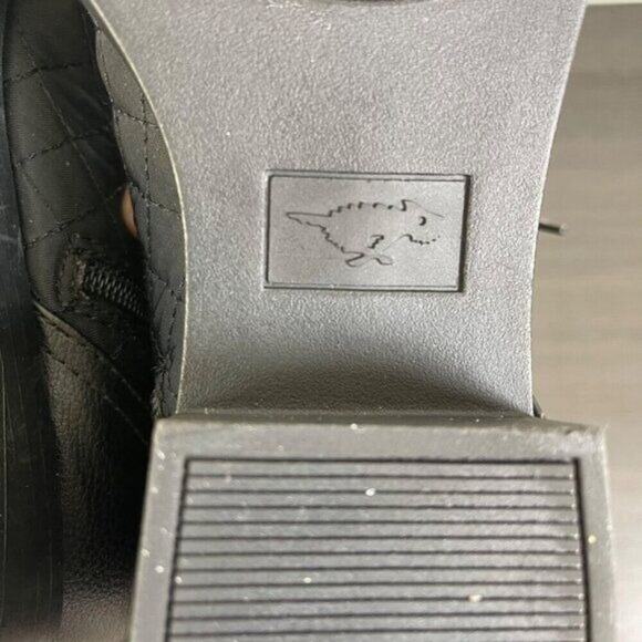 Rocket Dog Pearly Womens Combat Boots 9.5 Black Quilted Lace Up Buckle Moto Zip - Picture 7 of 10